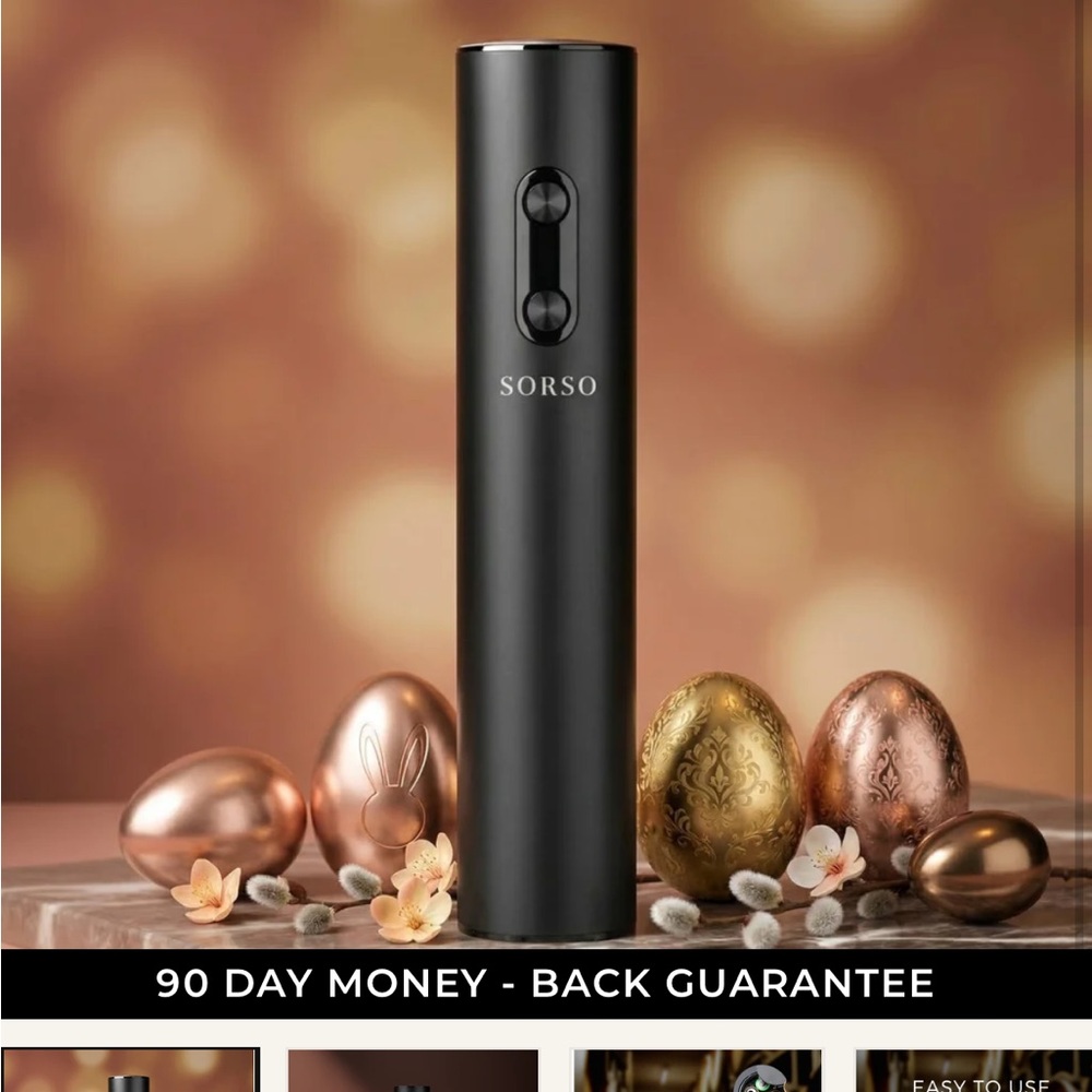 SORSO Electric Wine Opener - Matte Black